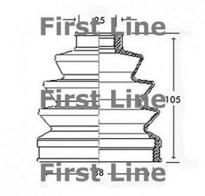 FIRST LINE fcb2332 -  Пыльник, приводной вал